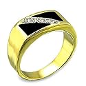 Men's Young Line Clear Swarovski.Crystal Ring, Size: 8-13