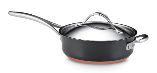 Anolon Nouvelle Copper Hard Anodized Nonstick 3-Quart Covered Saute Pan Anolon Nouvelle Copper Hard Anodized Nonstick 3-Quart Covered Saute Pan