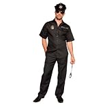 Men's Hot Patrol-4 Pc. Costume Includes Short Sleeve Shirt, Hat, Badge