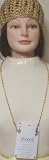 Genuine Gold Plated Medium Chain Eye Glass Holder Necklace Offered with Hand Crocheted Gold Bronze Color Gimp Skull Cap
