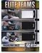 2007 Donruss Elite Teams Jerseys #ET-16 Donovan McNabb#/Brian Westbrook/Donte Stallworth/ - Philadelphia Eagles (Piece of Authentic Game-Worn Jersey - Serial #d to 99) (Football Cards)
