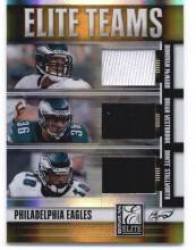 2007 Donruss Elite Teams Jerseys #ET-16 Donovan McNabb# / Brian Westbrook / Donte Stallworth / - Philadelphia Eagles (Piece of Authentic Game-Worn Jersey - Serial #'d to 99) (Football Cards)