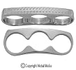 DIAMOND PLATE 3 FINGER RING RT-3FNGRDP10- SIZE 10