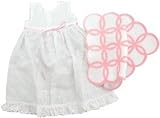 Springfield Collection Nightie Outfit: White Nightie w/Pink & White Blanket