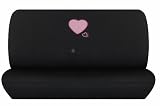 2pc Pink Hearts Bench Rear Seat Cover Made of Polyester