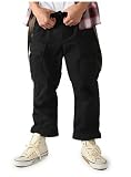 【BACK NUMBER】サルエルカーゴクロップドパンツ メンズ,S,ブラック