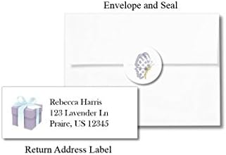 Lavender Argyle One Piece Baby Shower Invitations - Girl - with Envelopes - PRINTED