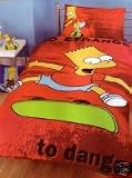 Simpson Red Panel Single Duvet and Pillowcase Bed Set