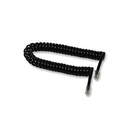 Ex-Pro Telephone Handset Coiled Black Cable, 3m