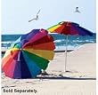 Rainbow 8' Beach Umbrella with Carry Bag, Umbrella UPF 50+ with Tilt - Fiberglass Ribs