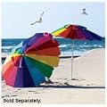 Rainbow 8' Beach Umbrella with Carry Bag, Umbrella UPF 50+ with Tilt - Fiberglass Ribs