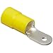 Morris Products 11404 Ring Terminal, Nylon Insulated, Yellow, 4 Wire Size, #8 Stud Size (Pack of 100)