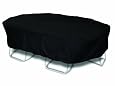 WeatherReady WRBL110 Polyester Oval/Rectangle Outdoor Table Cover, Black, 110 Inches