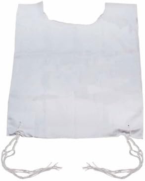 GreenfieldÆs 100% Poly Cotton Tallit Kattan Arba Kanfot Round Neck Two Hole Size 14 with Handmade Thin Tzitzis (50 cm long) Ashkenaz Standard Tied