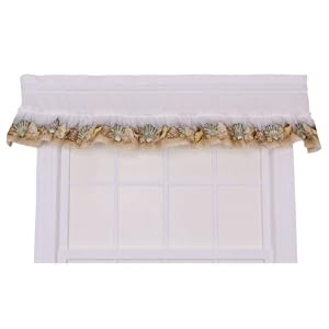 Click here to see all customer reviews now Ellis Curtain Kitchen Collection Sea Shells Ruffled Valance, White