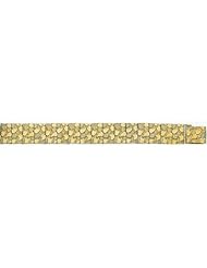 18mm 14k Classic Nugget Bracelet 8"