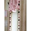 Just Buggy Tan Velvet Drapery Panels with Pom Poms - 2 panels