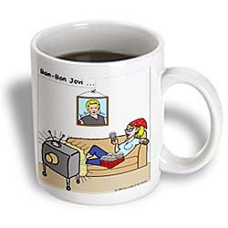 Cover image : Rich Diesslins Famous People Places Books Cartoons - Bon Bon Jovi - Mugs