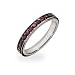 Eve's Addiction Garnet CZ Sterling Silver Stackable Eternity Band