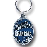Pewter Key Ring - World's Greatest Grandma - Pewter Key Ring - World's Greatest Grandma