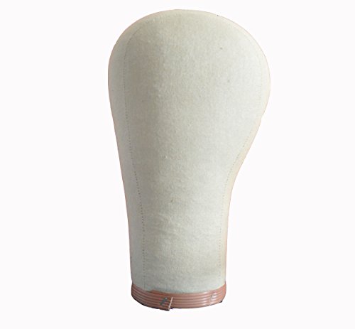 Wholesale 20 Pcs Canvas Block Head Mannequin Manikin Head Wig Toupee Style Dry Dye By BHD (Height:12" Head Circumstance:22")