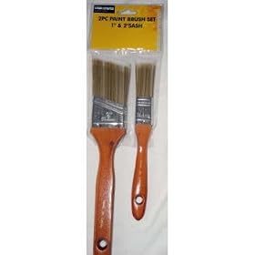 2 Piece Paint Brush Set with Wooden Handles Case Pack 48 by Rolson America