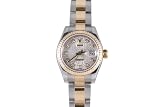 Rolex Ladies 2 Tone Datejust Factory Silver Jubilee Diamond Dial