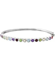 Sterling Silver Multicolor Gemstone Fashion Bracelet