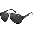 Carrera 12/S Men's Aviator Full Rim Polarized Lifestyle Sunglasses - Matte Black/Gray