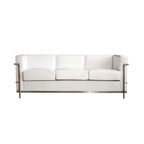 Baxton Studio Le Corbusier Petite Sofa, White