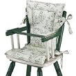 High Chair Cushions w/ Cording - Color Black Toile