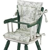 High Chair Cushions - Ruffled - Light Blue Gingham