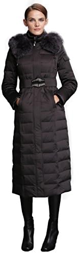 Fast Sister Women's Stylish Goose Down Jackets Thickened Down Coats Parka -L Black