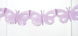 Lilac Butterfly Garland, Set of 2