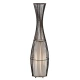 Rattan Line Vase 40 High Floor Lamp
