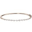 14K Rose Gold Diamond Bangle Bracelet - 1.00 Ct.
