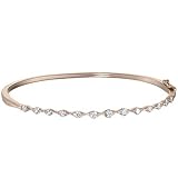 14K Rose Gold Diamond Bangle Bracelet - 1.00 Ct.