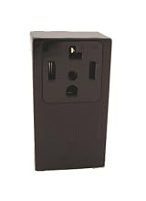 30 Amp, 125/250 Volt, Surface Mounting Receptacle, Straight Blade, NEMA 14-30R, 3P, 4W, Industrial Grade, Grounding, Side Wired, Steel Strap, 55054