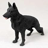 GERMAN SHEPHERD DOG Black Stands Figurine DF08D