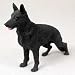 GERMAN SHEPHERD DOG Black Stands Figurine DF08D
