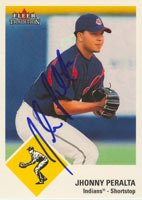 Jhonny Peralta, Cleveland Indians, 2003 Fleer Tradition Autographed Card