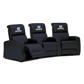 Black Leather Theater Seating Recliners University of North Carolina Tar Heels