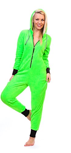 Totally Pink Women's Warm and Cozy Neon Onesie Pajama