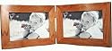 Oak Wood Hinged Double 4x6 Photo Picture Frame (Horizontal)