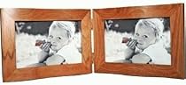 Oak Wood Hinged Double 4x6 Photo Picture Frame (Horizontal)