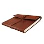Genuine Leather Writer's Log - Hand made in the USA, Saddle