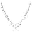 White Gold Rhodium Plated Necklace with Clear CZ