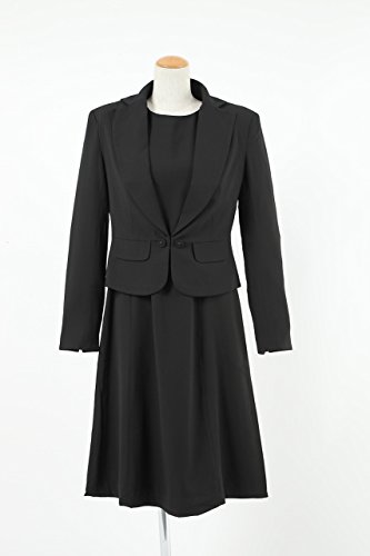 女性スーツ　冠婚葬祭ママ喪服ブラック入学卒業お受験　L　11号