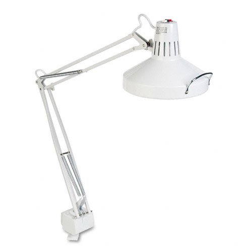 Ledu : Professional Three-Way Incandescent/Flourescent Clamp-On Lamp, 40 Reach, White -:- Sold as 2 Packs of - 1 - / - Total of 2 Each