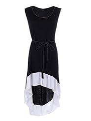 High-Low-Hem Scoop Neck Sleeveless  Dress